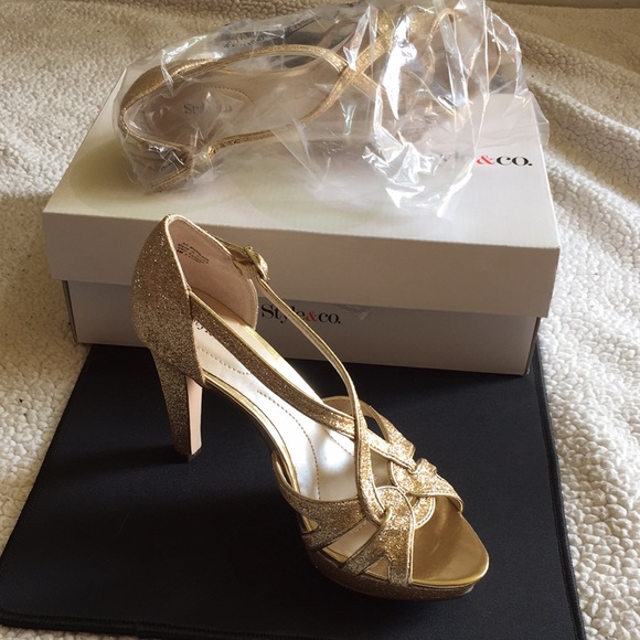Style & co. Selina gold high heels - Picture 4 of 9
